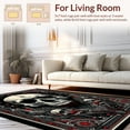 thumbnail image 2 of Ultra Soft Area Rug, Dark Occult Inspired Decor, Non Slip, Stain Resistant, Washable Area Rugs for Living Room, Bedroom(Black, 5X7), 2 of 8