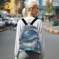thumbnail image 7 of FORMRS Mini Backpack Purse for Women Quilted Travel Daypack Casual Shoulder Bag, Night Floating Whale, 7 of 7