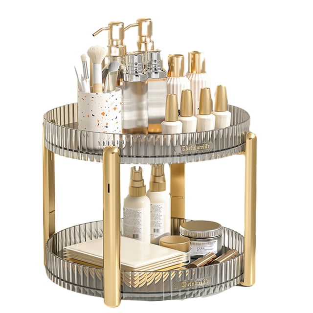 Organizador de maquillaje desmontable Wdftyju vitrina cosmética giratoria almacenamiento acrílico