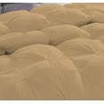thumbnail image 3 of DNG Creations 3 Piece Luxury Pinch Pleated Comforter Set Premium 800 Thread Count 100% Egyptian Cotton-Oversized King Size, Solid Taupe Color, 3 of 3