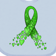 thumbnail image 4 of Inktastic Mental Health Awareness Ribbon with Green Hearts Boys or Girls Baby Bib, 4 of 4