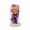 Purple, variant on Halloween Lanterns Glass Cloche with LED String Lights & Floral Bouquet,Cute Pumpkin head Halloween Tabletop Decor Indoor, Wood Base Gift Set for Home, Mantel