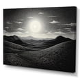 thumbnail image 2 of Designart "Desert Majestic Monochrome painting" Landscapes Canvas Art Print, 2 of 5