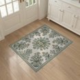 thumbnail image 3 of ODIKA 3'x5' Washable Throw Rug Long Sage Nostalgic Avian Botanical Repeating Motifs Bathroom for Entryway, Kitchen, Mudroom, Stain Resistant, Low Profile, Non-Slip, 3 of 7