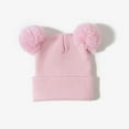 thumbnail image 3 of YWOAGH Cozy Knitted Winter Hats For Kids Soft Flannel Lined Warm Cap With Double For Cold Weather Outdoor Pink 2-8, 3 of 3