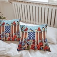 thumbnail image 7 of Waterproof Throw Pillow Covers Set of 2, 26x26 Inch Independence Day Decorative Pillowcases Outdoor Pillow Slip Cushion Covers Set for Couch Tent 4th of July Bird USA Flag Flower Bird, 7 of 7