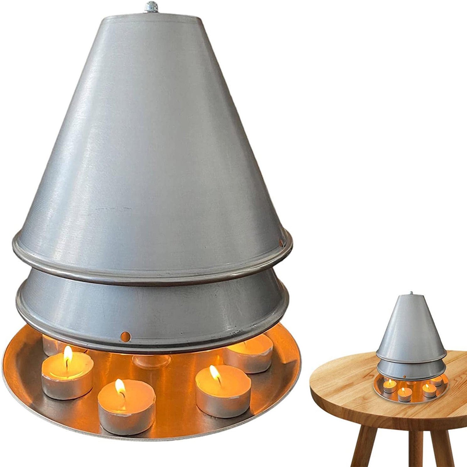 Pompotops Tea Light Oven Kit,Candle Heating For Indoor,Double Wall Aluminum Tea  Light Warmer Place,Table Heating Home Decoration Friends (Without Candle)  Clearance | Walmart Canada