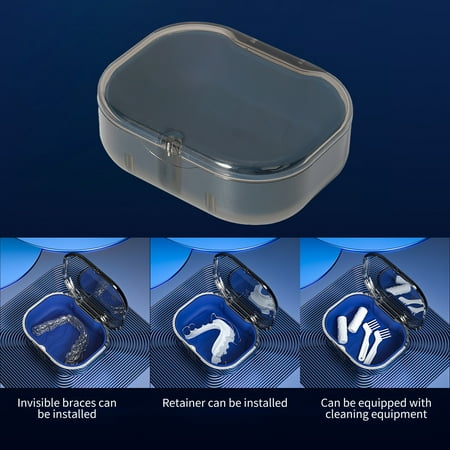

Retainer Box Portable Braces Storage Container Easy to Use Braces Holder with Magnetic Lid for Office School Outdoor Travel