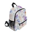 thumbnail image 2 of FORMRS School Backpack with Front Zippered Pocket 12" Student Travel Daypack, Purple Flower Pattern, 2 of 6