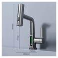 thumbnail image 3 of Pulling Lifting Digital Display Faucet, Waterfall Basin Faucet Stream Sprayer, Hot Cold Water Sink Mixer Wash Tap For Bathroom, 3 of 12