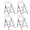White-Plastic, variant on EDX 8 Pack Folding Chairs with Ergonomic Back, Heavy Duty Plastic Stackable Portable Folding Chairs, Weight Capacity 330 Lbs, For Home, Office, Events, White