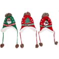 thumbnail image 1 of Childrens Christmas Hats, Santa Knitted Hats, Snowflake Pattern Christmas Hats, Youth Christmas Hats, Knitted Christmas Hats, Handmade Knitted Christmas Hats, Autumn and Winter Hats, 1 of 8