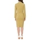 thumbnail image 3 of Conjuntos de traje para mujer INSPIRE CHIC, blazers de manga larga y falda lápiz, dos piezas, atuendos de trabajo, amarillo M, 3 of 7