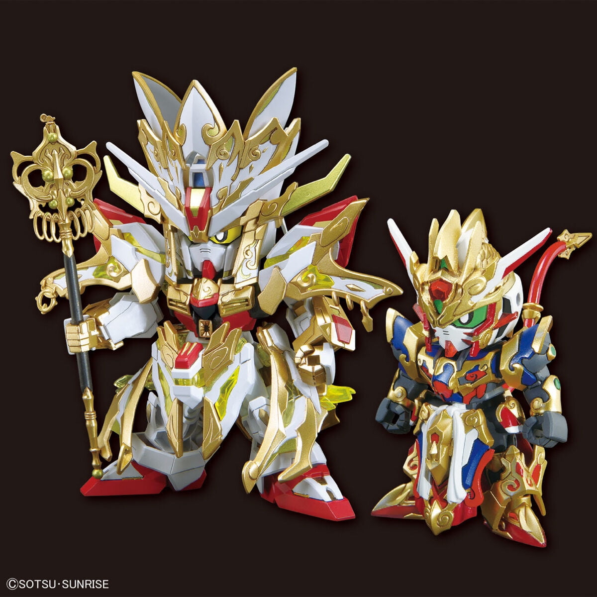 Bandai Hobby - #33 SDW Heroes Revival of the Heroes! Wukong Impulse Gundam CHILDHOOD ver. and Sanzang Stirke Freedom Gundam SET SD Gundam World Heroes - Bandai Spirits SDW Heores