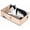 L-1 Pack, variant on Scratcher Box with Heavy-Duty Double-Sided Cardboard Pad, Cardboard Lounger, Interactive Hole Design, Bed for Indoor Cats, White, Large