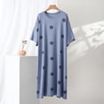 thumbnail image 2 of SROBPTY Womens Nightgowns Print Short Sleeve Crew Neck Sleepshirts, 2 of 5