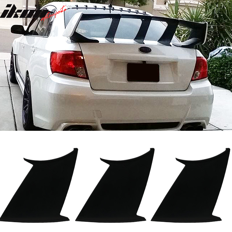 Automotive Fits 08 14 Wrx 08 11 Impreza Sti Trunk Spoiler Wing Stabilizer 4pc Abs Parts Accessories