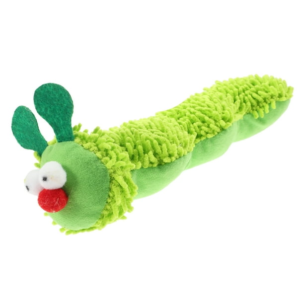 Juguete para gato, almohada de oruga de felpa, juguete para gato con hierba gatera, suministro interactivo para mascotas