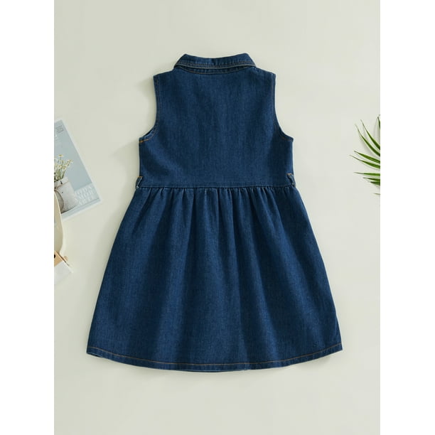 Kids blue jean clearance dress