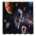 thumbnail image 3 of Ambesonne Nebula Shower Curtain, Planets Galaxies, 69"Wx84"L, Multicolor, 3 of 5