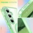 thumbnail image 6 of ELEHOLD Case for Samsung Galaxy S25+, Magnetic Front Cover Phone Case Full-Body Protection Clear Case,Green, 6 of 7