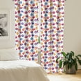 thumbnail image 2 of Ambesonne Christmas Curtains, Colorful Xmas Baubles, Pair of 28"x95", Violet Blue and Pink, 2 of 5