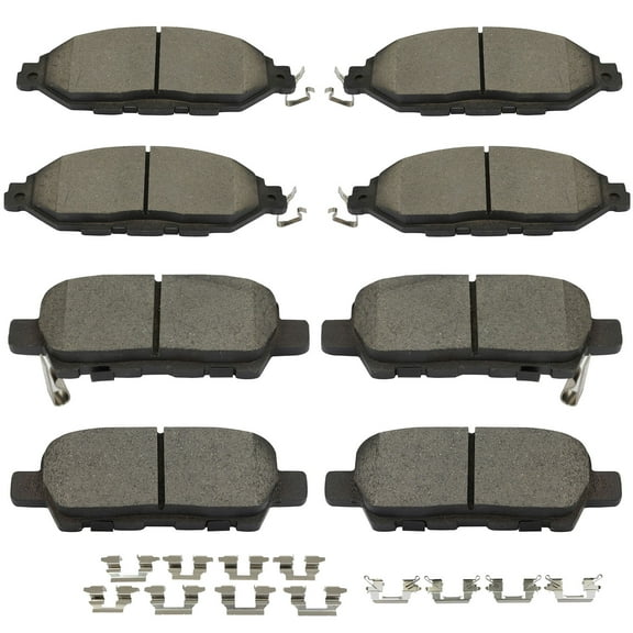 cciyu D1649 & D1415 Front & Rear Ceramic Disc Brake Pads Kit For INFINITI JX35 2013,For INFINITI QX60 2014-2019,For Nissan Murano 2015-2019,For Nissan Pathfinder 2013-2019