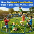 thumbnail image 3 of Climbing Toys for Kids, 10FT Geometric Climbing Dome, Colorful Jungle Gym & Climbers Outdoor w/High Strength Steel Frame, Max Support 1000LBS, Age 3-12 Boys&Girls Indoor Climbing Toys, 3 of 9