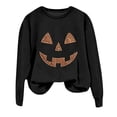 thumbnail image 3 of Tiijoy Toddler Girls Halloween Sweatshirt Pumpkin Graphic Pullover Top, Black, Sizes 2-3, 3 of 5