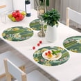 thumbnail image 6 of Ryvnso Cactus and Flowers Round Plate Mats Dining Table Placemat Set of 4 for Holiday Decoration, 6 of 7