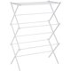 thumbnail image 1 of Estante de secado plegable portátil para ropa de secado al aire, uso en interiores y exteriores, 74.9 cm x 37.3 cm x 106.7 cm (largo x ancho x alto), color blanco, 1 of 8