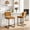 Cognac-24''Counter Bar Stools, variant on ONEVOG 24''H Counter Height Bar Stools Set of 2, Morden Counter Bar Stools with Velvet and Black Metal Legs, Upholstered Bar Stool For Kitchen Island, Oliver Green