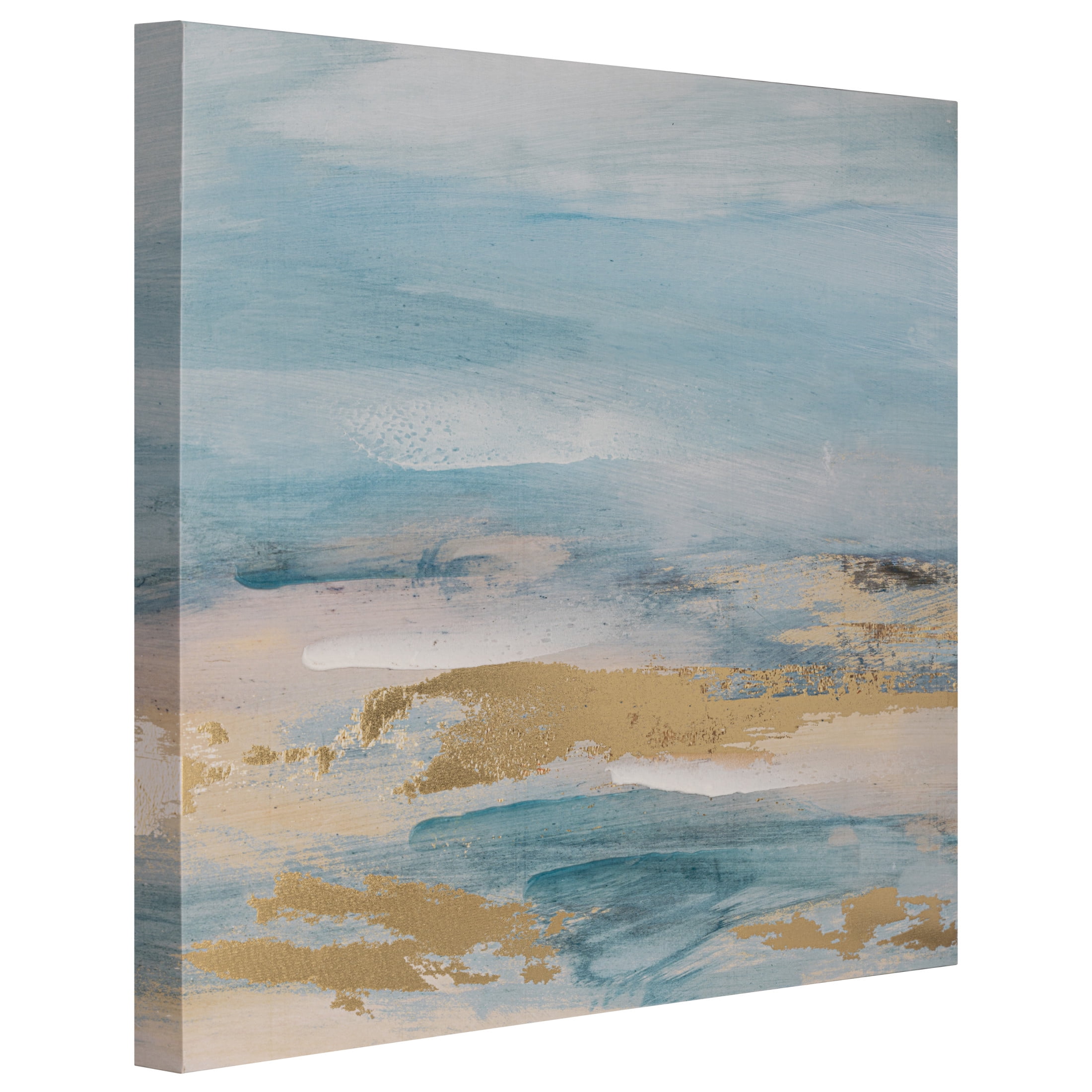 Gallery Solutions 28x22 Serene Landscape Canvas Art - Hand-Painted Embellishments and Textured Stucco, MDF Frame with Sawtooth Hangers for Large Wall Décor