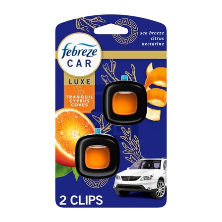Car Air Freshener Vent Clip, Cyprus Coves, 2ct