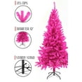 thumbnail image 6 of Perfect Holiday 7ft Canadian Pine Christmas Tree, 855 pvc branch tips with Metal Stand, Pink, 6 of 6