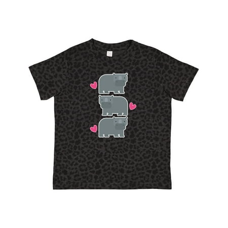 

Inktastic Hippo Cute Hippotamus Animals Gift Toddler Toddler Girl T-Shirt