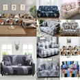 thumbnail image 4 of Pattern Sofa Cover Slipcover Stretch Arm Chair Loveseat Couch Fitted Furniture Protector for 4-Seat Sofa,Provence, 4 of 7