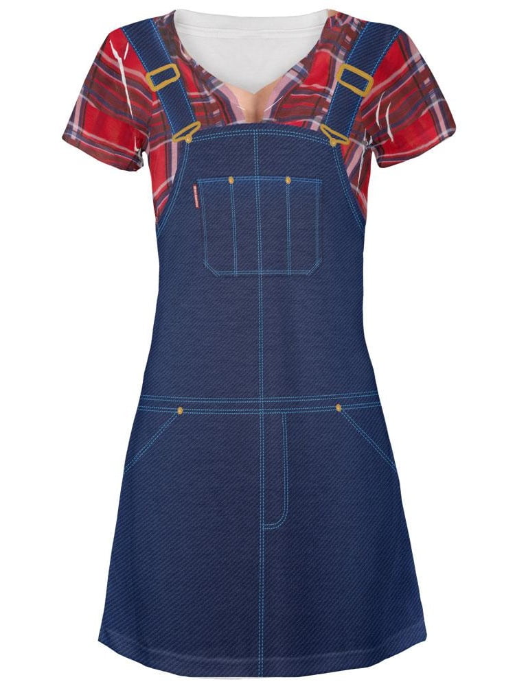 Halloween Lumberjill Costume Juniors V-Neck Beach Cover-Up Dress -  Walmart.com