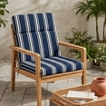 thumbnail image 3 of Outdoor High Back Chair Cushion, Water-Resistant Seat and Back Pad with Ties, Comfortable Portable Cushion for Patio Garden and Camping, 3 of 4