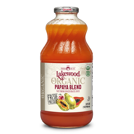 Lakewood Organic 100% Papaya Juice Blend, Not from Concentrate Juice, 32 fl oz