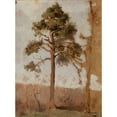 thumbnail image 2 of Leon Wyczółkowski 11x14 Black Ornate Wood Framed Double Matted Museum Art Print Titled: Pines at Appensa (1906-1910), 2 of 5