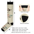 thumbnail image 3 of FORMRS Womens Knee High Socks Casual Long Thick Travel Daily Wear, 1 Pair, Flying Planes, 3 of 6