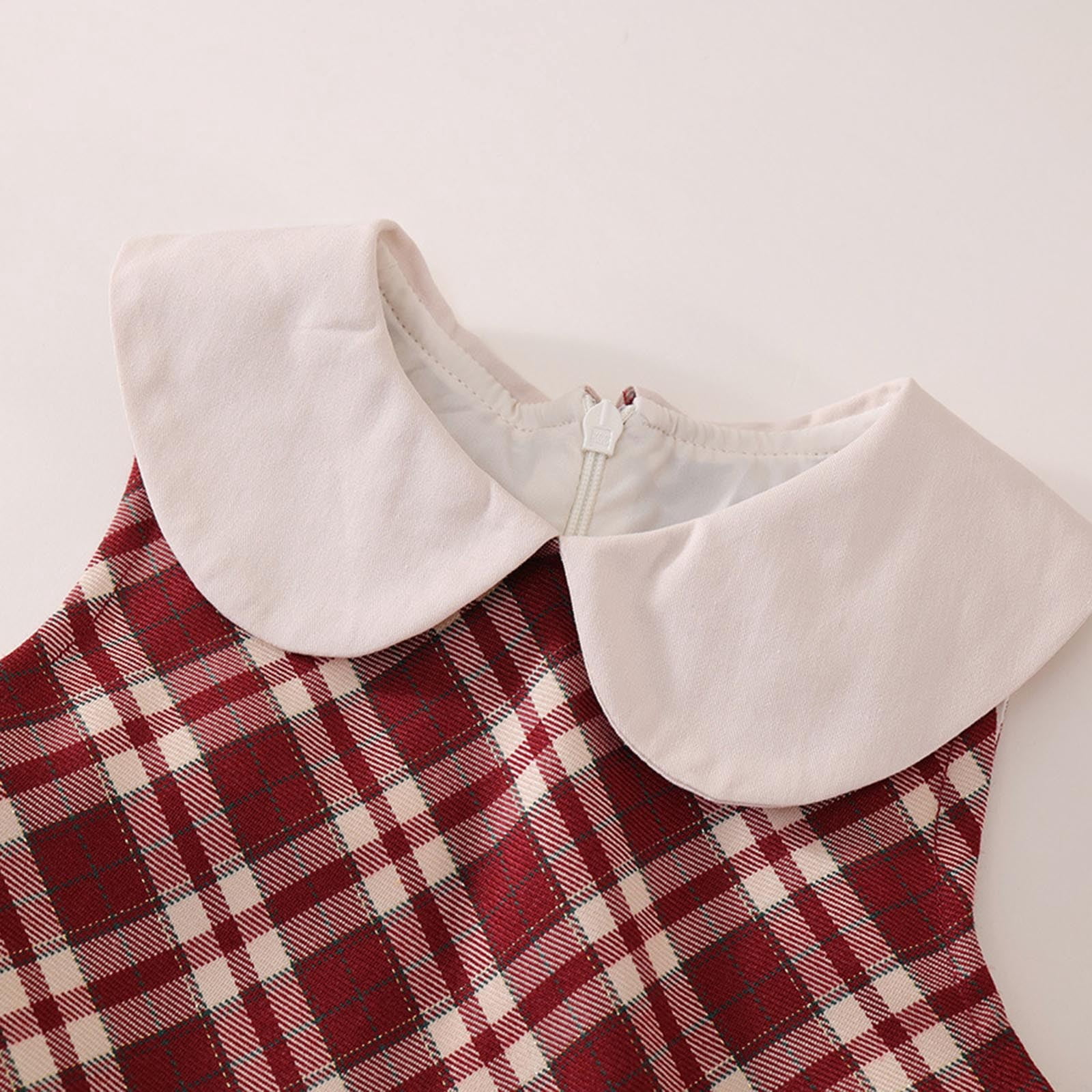 pleated dresses red check dress baby girl
