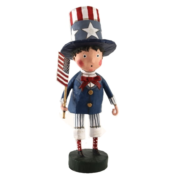Lori Mitchell Yankee Doodle Boy Polyresin Americana Usa Flag July 4Th 13307