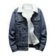 thumbnail image 3 of Chaquetas de Mezclilla Prendas de Vestir Para Hombres Chaqueta de Mezclilla Casual Y Cuello Alto de Terciopelo Abrigo de Chaqueta de Un Solo Pecho Odeerbi ODB-4, 3 of 4