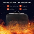 thumbnail image 3 of Fireproof Document Bag with Safe Lock Zipper Handle Design Important Documents Valuables Bags Silicone Coated Large Fire Resistant Folder Box  for Protect Significant Cards, 3 of 7