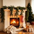 thumbnail image 3 of 2026 Christmas Indoor Home Decor 180cm Artificial Pines Garland Light Weight Christmas Greenerys Decor For Stair Railing Fireplace Mantel Holiday Ornament, 3 of 6