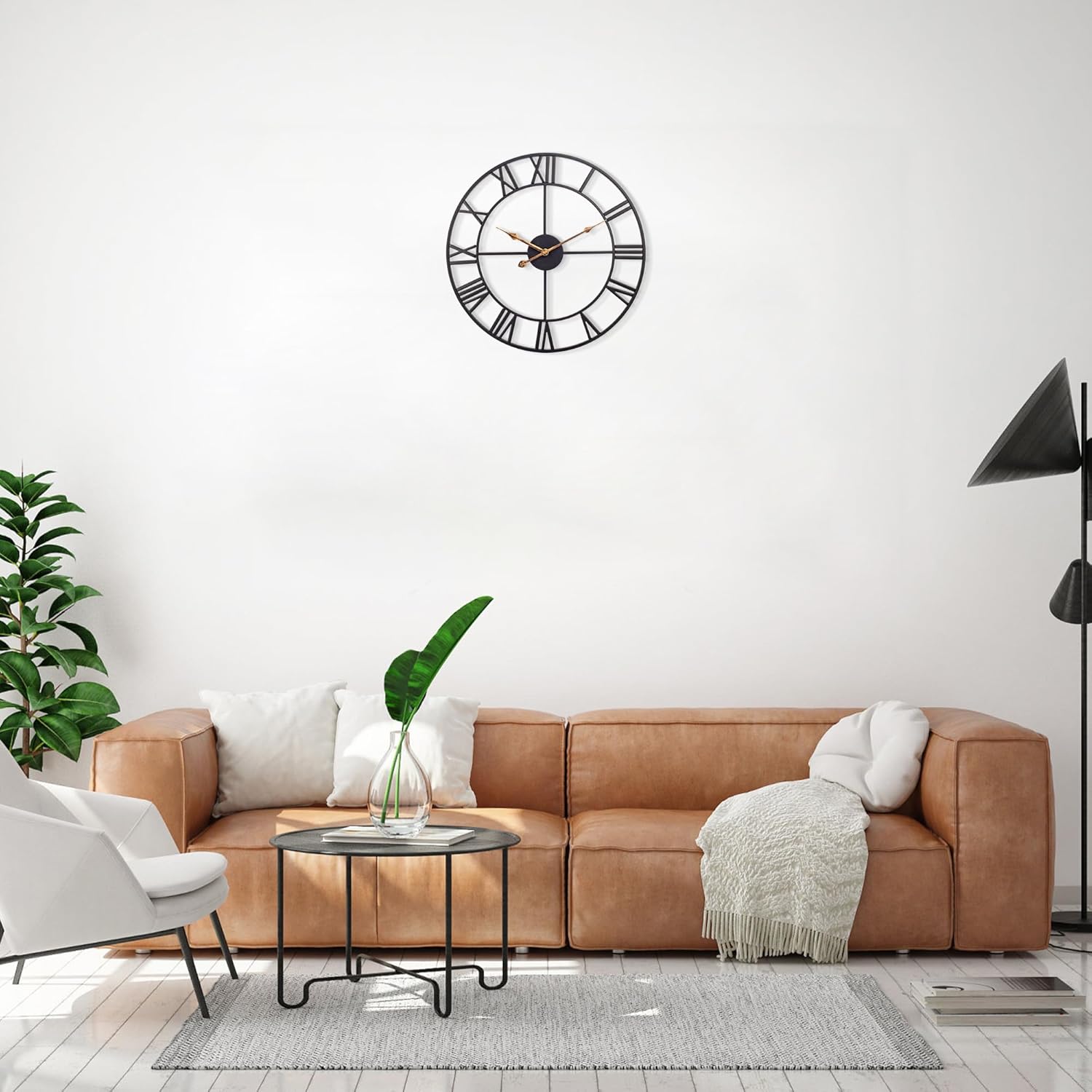 14 Inch Modern Wall Clock, Kitchen Clocks Wall Battery Operated, Silent Analog Large Wall Clock for Living Room/Bedroom/Dining Room Decor