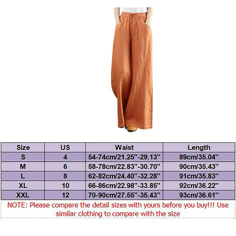 Cathalem Summer Pants for Women Casual Lightweight Women Summer High plus  Size Women's Dress Pants for Work Business Casual Pants Orange Medium 