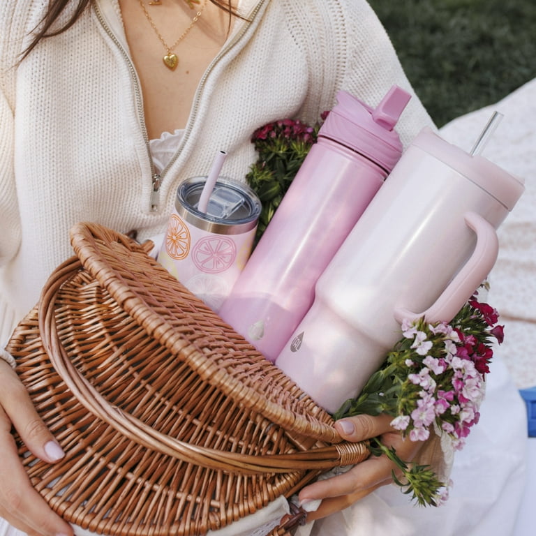 salsation★フードT★ピンク★サイズXL TAL Stainless Steel Hudson Tumbler with Straw 40 fl oz, Shimmering